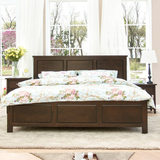 纯实木双人床1.5米进口红橡木美式1.8米实木床现代乡村卧室家具