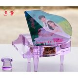 愚人节创意 紫水晶钢琴遥控MP4/3音乐盒 照片刻字 生日礼物送女生