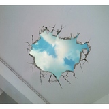 佩格3D立体墙贴天花板装饰墙贴客厅卧室背景墙纸3D创意天空墙贴画