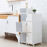 夹缝柜抽屉式收纳柜厨房缝隙柜塑料整理储物柜多层移动组合窄柜