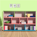 新款包邮韩式简约现代实木书柜书架置物架储物柜儿童教室多彩柜子