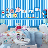 哆啦A梦主题壁纸儿童房主题公寓墙纸KTV机器猫小叮当Doraemon壁画