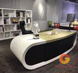 白色烤漆大班台老板桌时尚总裁桌办公电脑桌椅组合简约现代经理桌