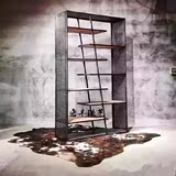 简约实木创意时尚书橱个性艺术书柜  置物架展示架玄关隔断架定制