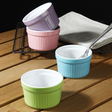 家用餐具日式创意布丁碗烘焙碗蛋糕舒芙蕾烤碗酸奶杯陶瓷烤箱模具