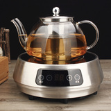 耐热玻璃茶壶不锈钢过滤泡茶壶 可加热花茶壶电陶炉烧水壶煮茶壶