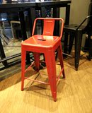欧式铁艺吧台椅星巴克高脚酒吧凳时尚咖啡厅餐桌椅组合靠背前台椅