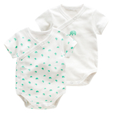 新生儿衣服 夏季男女宝宝0-3个月三角哈衣纯棉 婴儿短袖连体衣