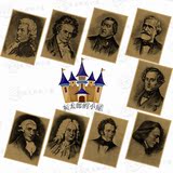 音乐家海报 贝多芬 莫扎特 牛皮纸复古装饰画交响乐 音乐贴画挂画