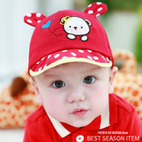 婴儿帽子夏季0-3-6个月宝宝网格鸭舌帽小孩夏天遮阳帽凉帽男女夏