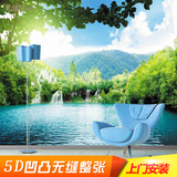 5D大型无缝电视背景壁画壁纸 沙发客厅装饰背景画 绿色山水风景图