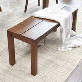 日式纯实木长凳胡桃木色白橡木长条凳餐厅家具简约现代床尾凳