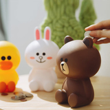 LINE FRIENDS 韩国可爱创意布朗熊可妮兔莎莉鸭储蓄罐礼物存钱罐