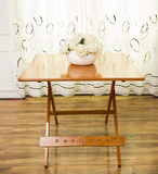 楠竹折叠桌简易桌子书桌小方桌吃饭桌实木折叠桌简约木桌便携家用