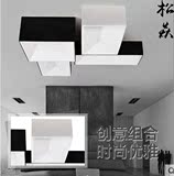 北欧创意个性现代简约卧室客厅长方形组合吸顶灯大气公司办公灯具