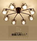 美式创意个性led大气客厅餐厅灯韩式简约卧室灯复古服装店吸顶灯