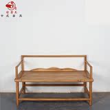 新中式老榆木沙发长椅 简约现代实木创意椅 客厅茶椅设计师椅