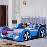 儿童床男孩青少年1.5真皮实木床1.2米双人卡通汽车床儿童家具套房