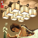 新中式吸顶灯长方形客厅灯现代中式灯具创意复古卧室餐厅灯书房灯
