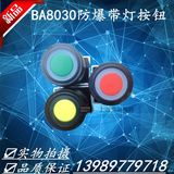 BA8030红 绿 黄色防爆按钮带指示灯 220v 380v 24v防爆带灯按钮