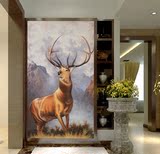 定制北欧式现代抽象创意壁画办公室书房客厅玄关大型墙纸壁画 鹿