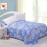 床单单件纯棉卡通蓝色白云兔子单人双人床单被罩枕套学生宿舍儿童
