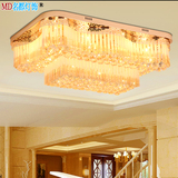 S金k9水晶灯客厅长方形吸顶灯奢华led现代中式灯饰卧室灯餐厅灯具