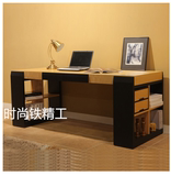 美式loft复古办公桌 北欧/宜家实木办公桌 简约法式实木书桌电脑