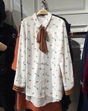太平鸟女装2016秋季新专柜代购A1CA63541C0主题纹样甜美衬衫上衣