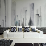 抽象壁纸黑白后现代客厅卧室定制沙发背景墙纸艺术创意大型壁纸画