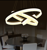 led客厅吊灯现代简约餐厅灯环形个性时尚大气卧室圆形亚克力灯具