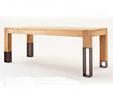 北欧宜家铁艺实木餐桌工作台书桌个性办公桌咖啡桌电脑桌会议桌