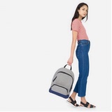 美国代购 Everlane The Dipped Zip Backpack 拉链 拼色双肩背包