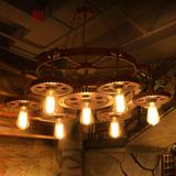 美式工业风loft吊灯创意齿轮餐厅酒吧个性复古咖啡厅过道铁艺吊灯
