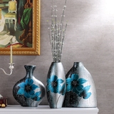 景德镇花瓶手绘创意中欧式陶瓷插花器客厅玄关电视柜酒柜家居摆件