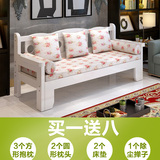 多功能实木推拉两用沙发床小户型客厅1.5米布艺单人沙发伸缩变床