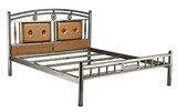 不锈钢床1.5，1.8米双人床现代简约经典时尚带软包软靠可定制304