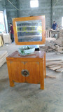 中式实木浴室柜清明复古卫浴柜组合仿古橡木落地陶瓷盆洗手台定制