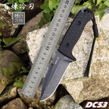 正品百炼冷刃直刀 高硬度DC53特级钢材战术丛野户外求生锋利军刀