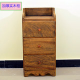 轻木复古床头柜环保柜子儿童房原木实木斗柜美式创意小柜子收纳柜