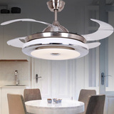 42寸隐形吊扇灯现代简约LED风扇吊灯苹果家用餐厅客厅电风扇遥控