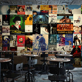 复古怀旧欧美明星照片墙电影海报壁画 服装店壁纸咖啡厅墙纸酒吧
