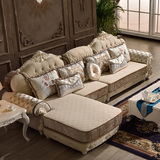 欧式布艺沙发豪华客厅雕花转角沙发家具可拆洗小户型组合沙发组装