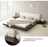 现代简约实木榻榻米床1.5米1.8米橡木韩式日式软靠背实木榻榻米床