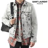 SLP saint laurent paris/圣罗兰 16SS男士 牛仔外套夹克 417370