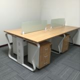 青岛办公家具 屏风隔断 四人对桌 钢架工作位 职员办公桌 电脑桌