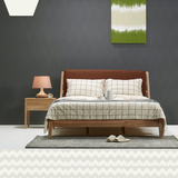 现代简约全实木床橡木床1.51.8米单双人床卧室床北欧宜家日式婚床