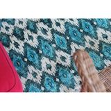茜茜李 欧式美式乡村天鹅绒布艺客厅地毯复古ikat民族地垫 多明戈