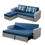 现代简约多功能沙发床 小户型客厅布艺家具组合 拆洗折叠储物沙发