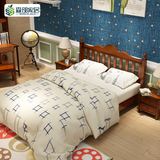 森邻家居  全实木床单人床 1.2米1.5米儿童家具组合 环保家具套房